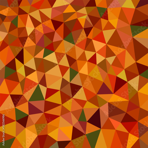 abstract vector geometric triangle background - orange and brown