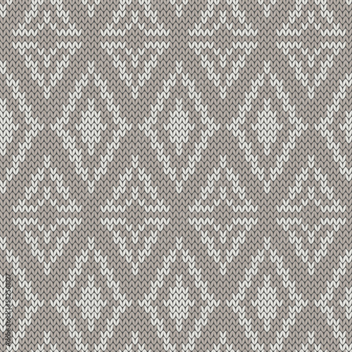 Foto Pastel neutral pattern jacquard knitted seamless pattern for mat or blanket design