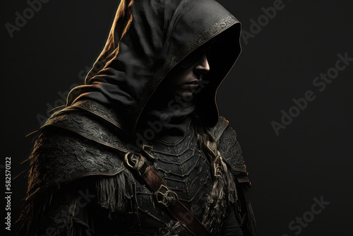 Assassin. Silent and deadly executioner. AI generated photo