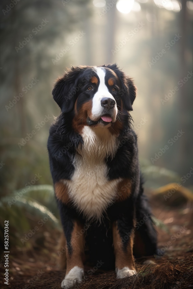 Barnese Mountain Dog Portrait
