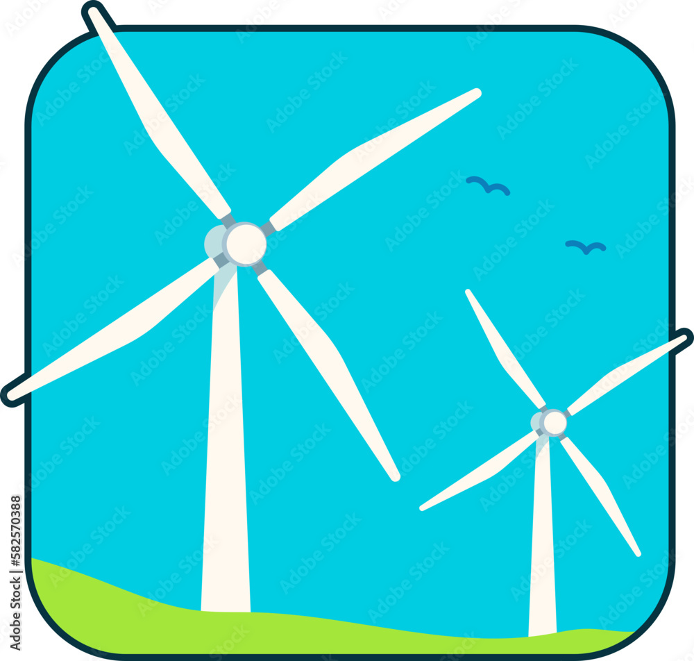 Windmill Industry Natural Electric Ecology Energy Environment Technology Flat Black Sticker Windmill Industry Natural Electric Ecology Energy Environment Technology Flat Black Sticker
