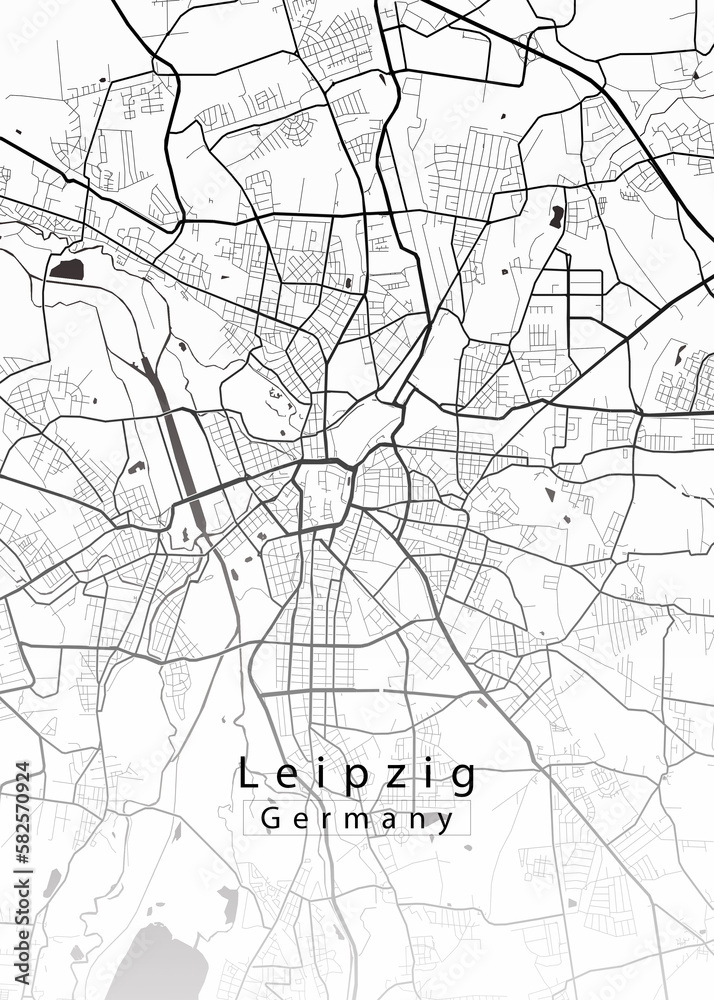 Leipzig Germany City Map