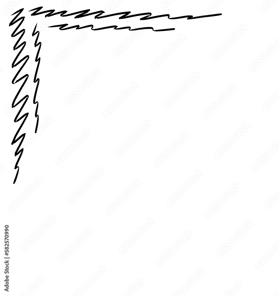 Fototapeta premium simple doodle corner