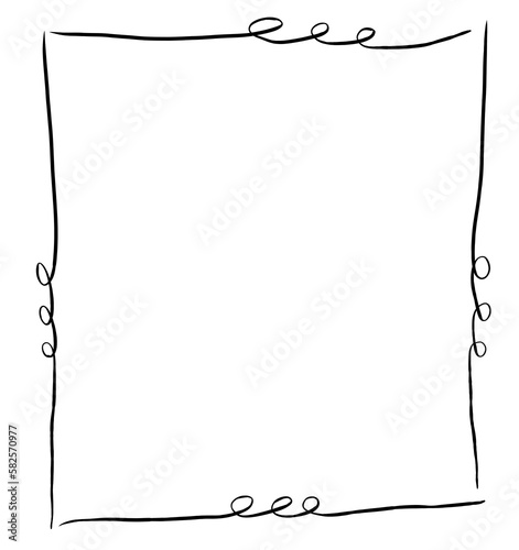 simple frame with curls