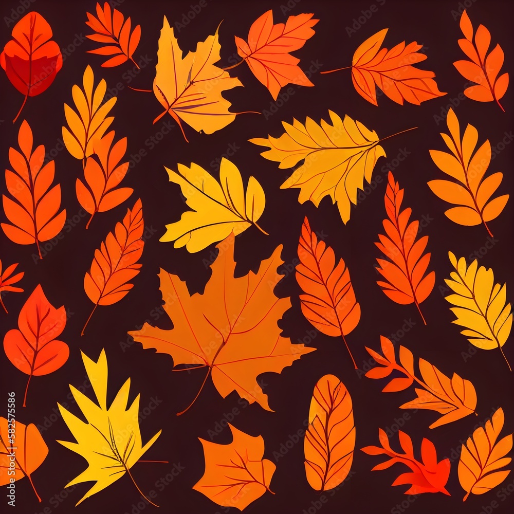 seamless background with autumn leaves seamless background with autumn leaves