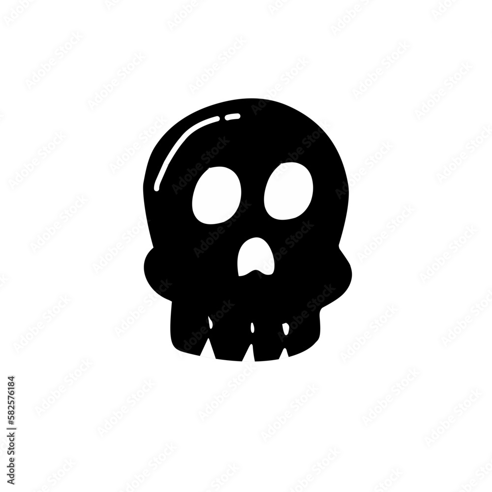 Fototapeta premium skull vector silhouette