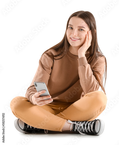 Pretty young woman with sma...