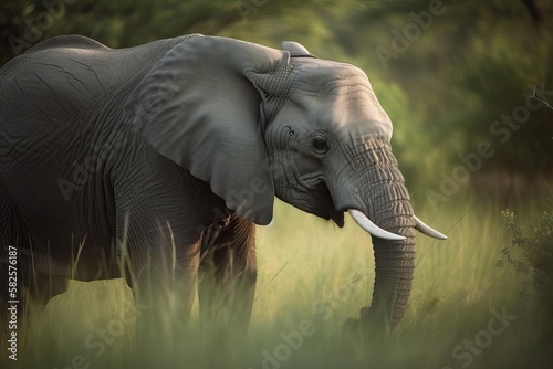 Mighty African Elephant, created with Generative AI technology