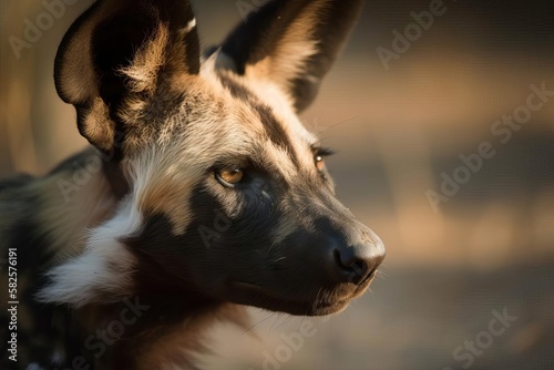 African Wild Dog, created with Generative AI technology