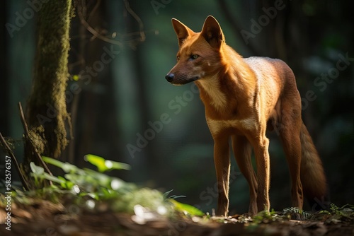 Wild Dhole, created with Generative AI technology