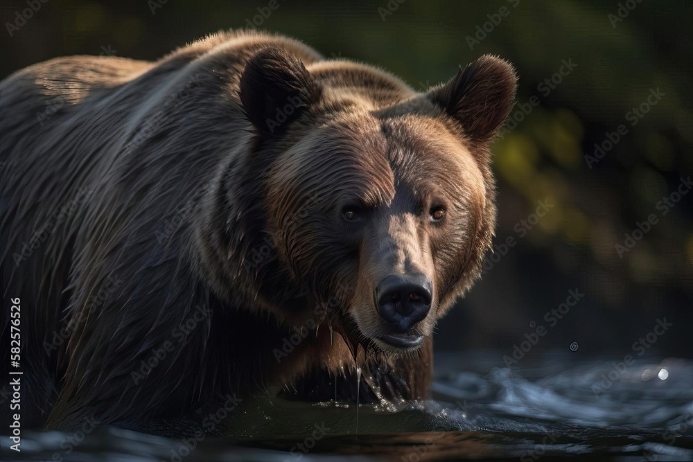 Formidable Grizzly Bear, created with Generative AI technology Formidable Grizzly Bear, created with Generative AI technology