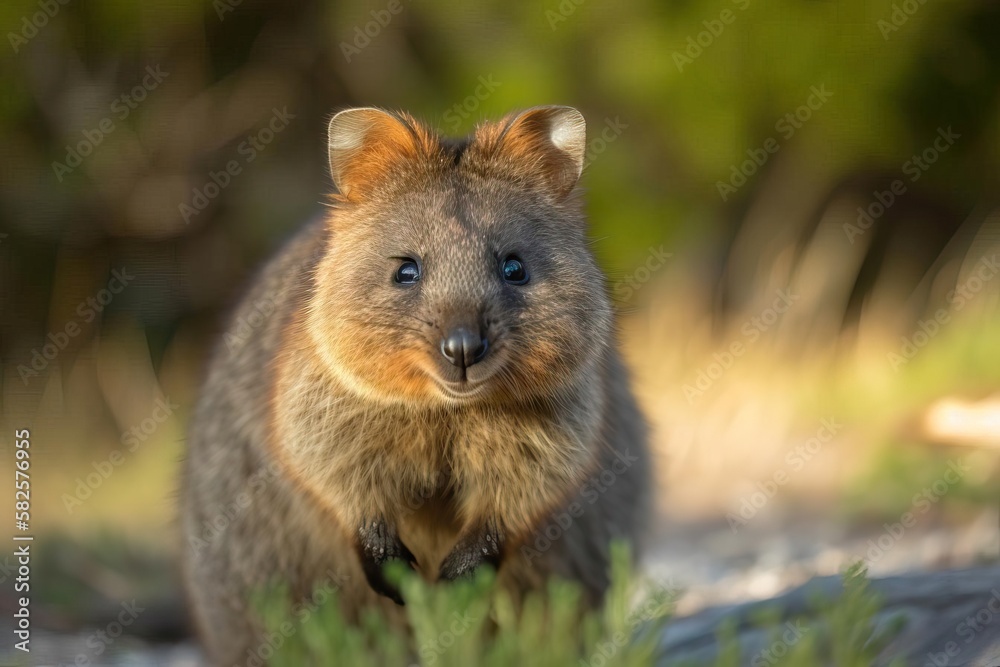 Irresistible Quokka on Rottnest Island, created with Generative AI technology Irresistible Quokka on Rottnest Island, created with Generative AI technology