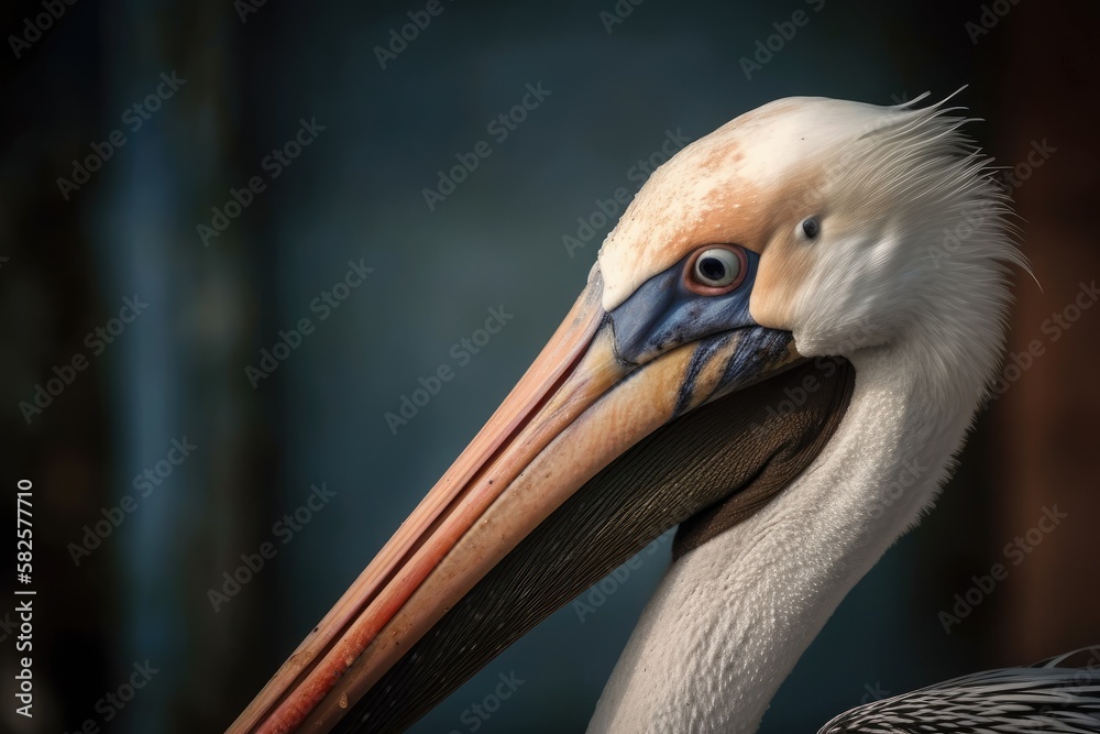 A Pelican closeup. Generative AI