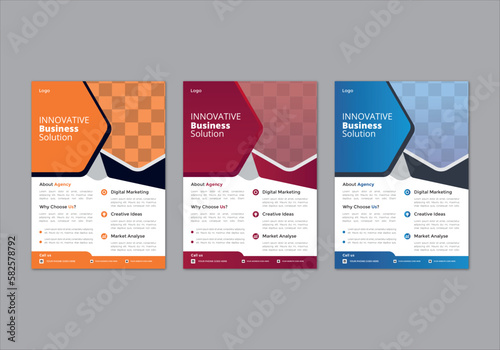 trend modern professional business flyer design corporate vector file