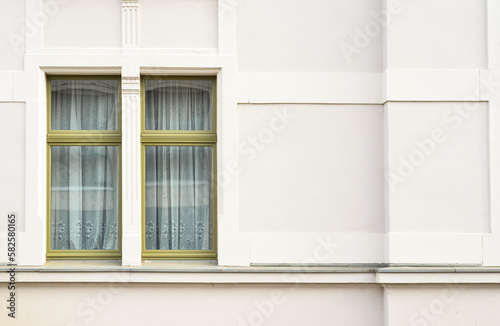 View of white building with windows