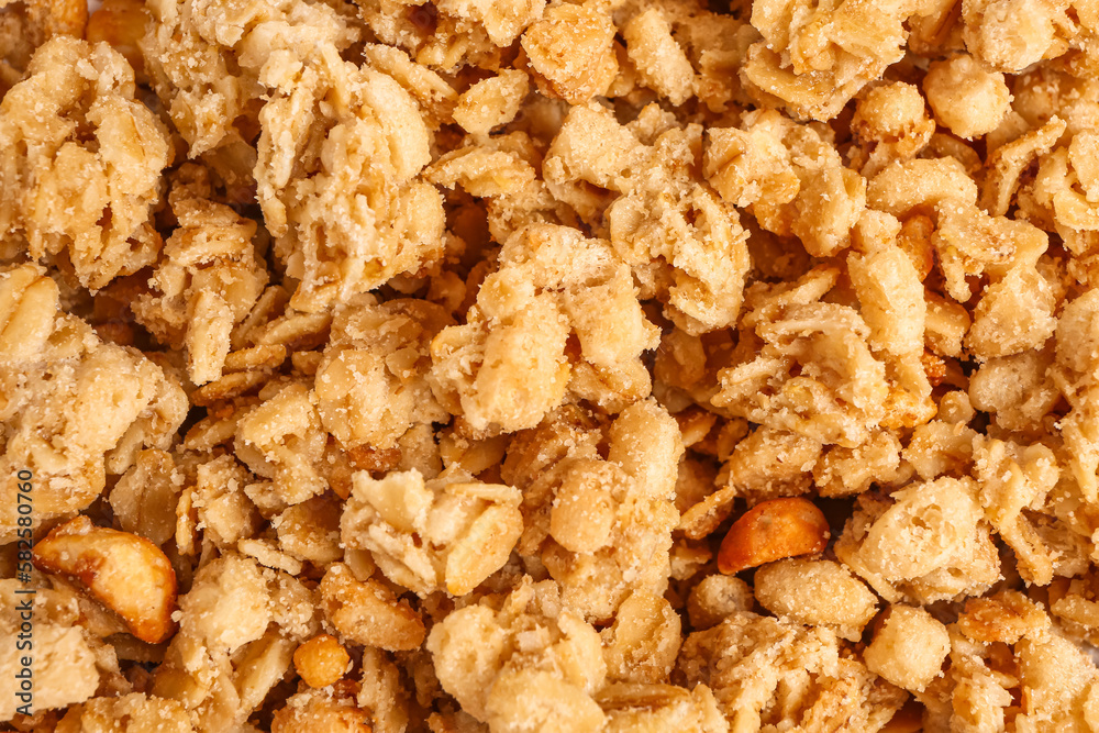 Tasty granola as background, closeup Tasty granola as background, closeup