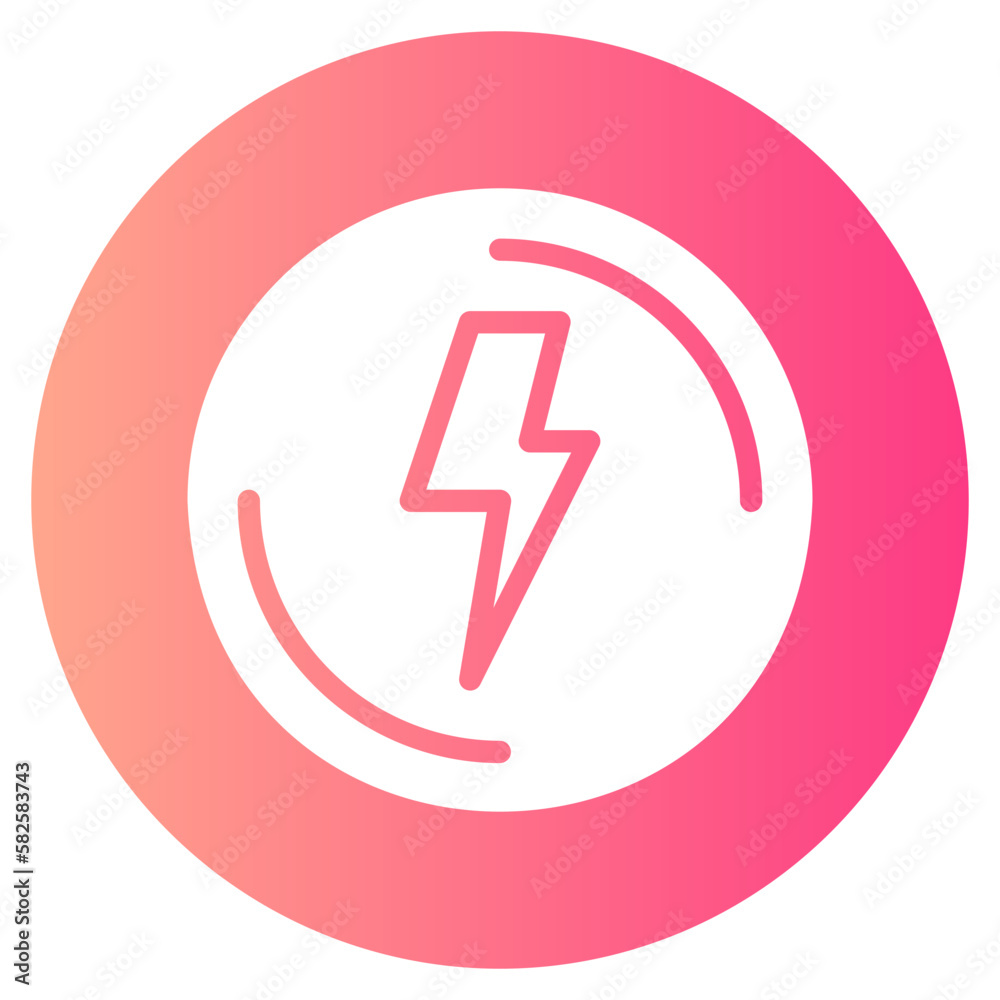 electrical danger sign gradient icon electrical danger sign gradient icon