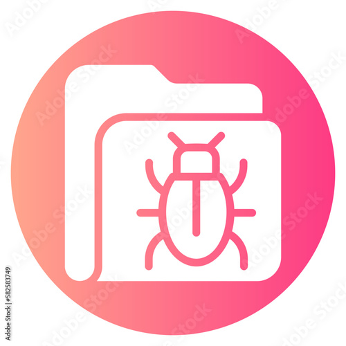 infected folder gradient icon