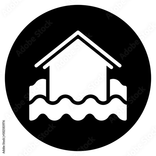 flood glyph icon