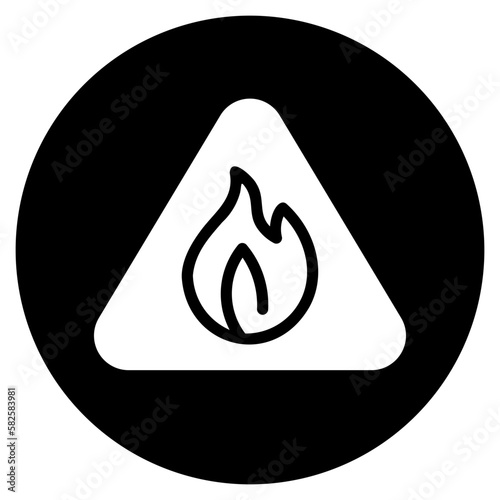flammable glyph icon
