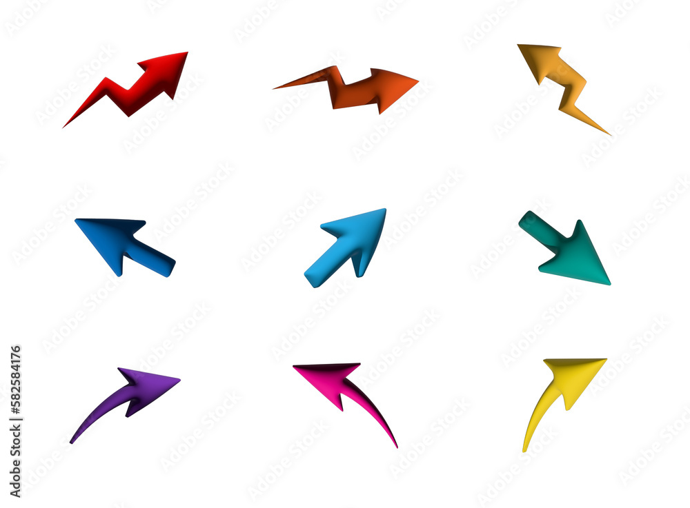 3d Arrows Set. Arrow 3D computer graphics. PNG 3d Arrows Set. Arrow 3D computer graphics. PNG