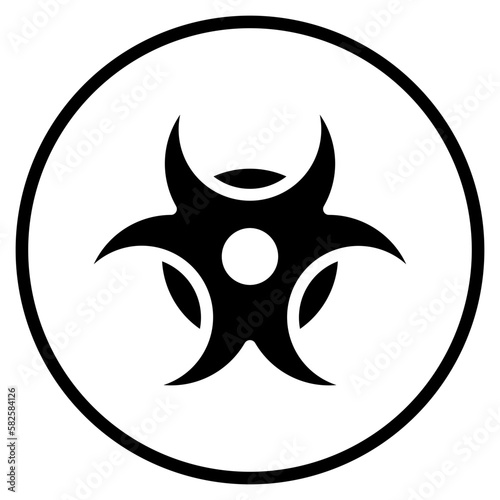 biohazard sign glyph icon