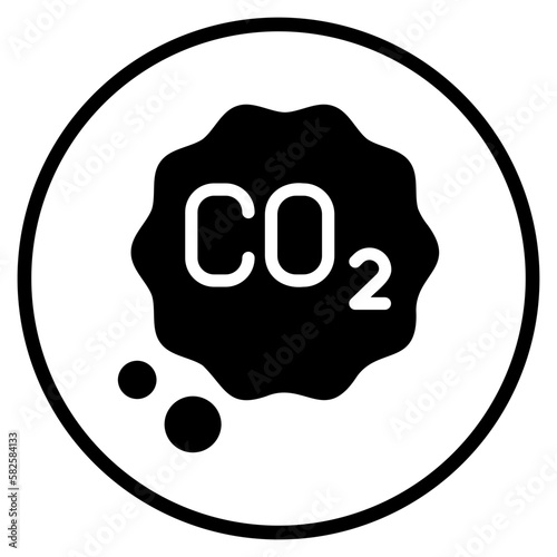 co2 glyph icon