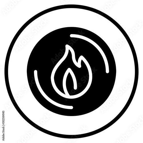 flammable glyph icon