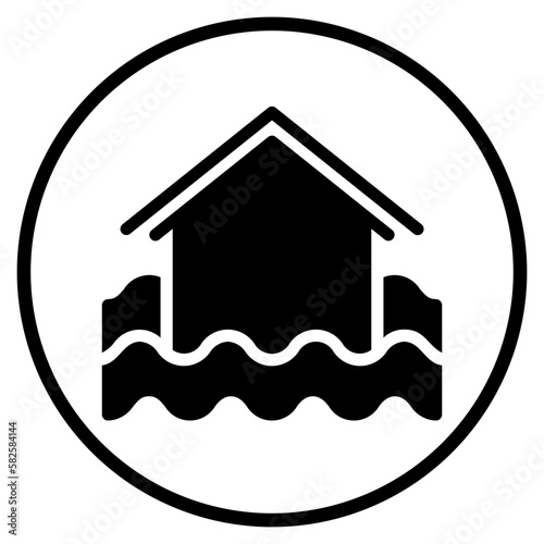 flood glyph icon