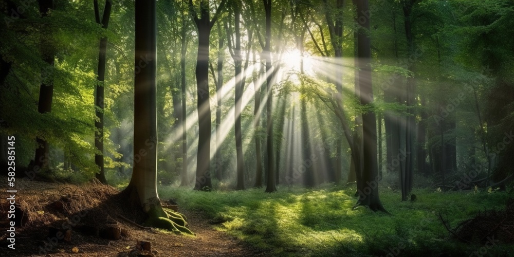 Fototapeta premium morning in the woods