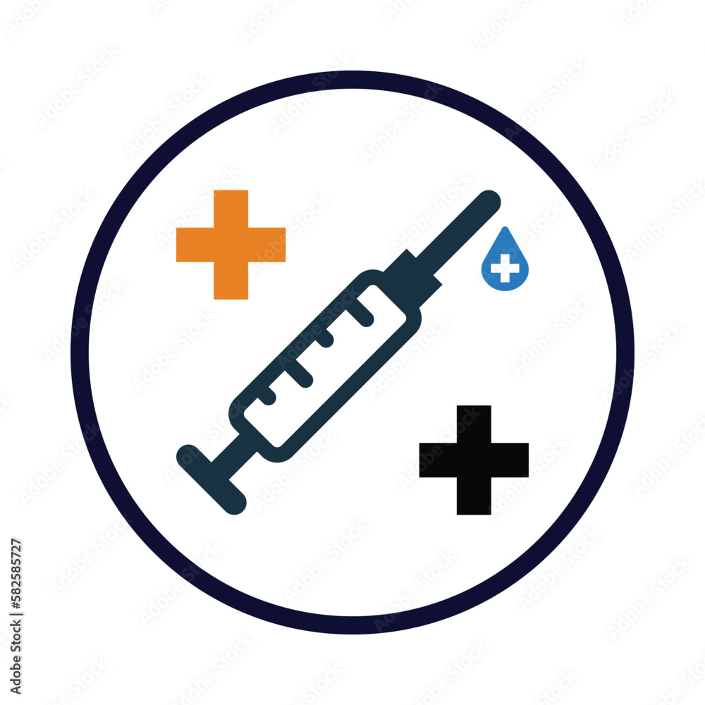 medical, injection, syringe, injection syringe icon