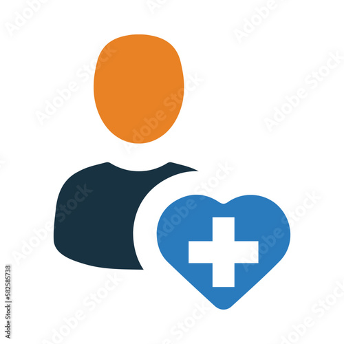 heart, medical, plus, man, people, heart specialist doctor icon