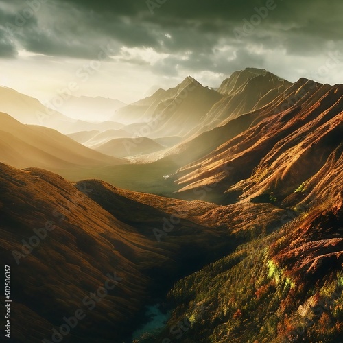 Mysterious realistic highly detailed breathtaking landscape That Inspires Wanderlust with depth k quality