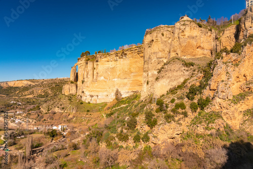 Cliff carrying the town of Ronda in Andalusia, Spain