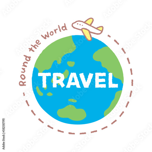 地球_アジア・オセアニア・アメリカ_旅行2_飛行機_TRAVEL_主線無し