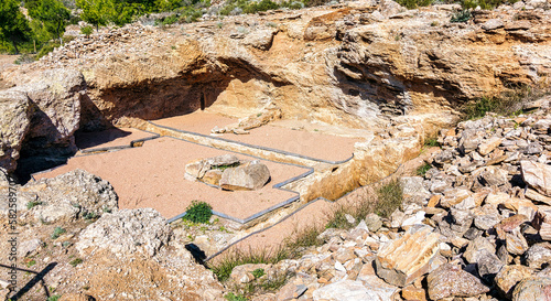 View of the historical site of Lavrion Ancient Silver Mines photo