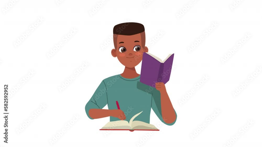 young afro man studying character animation young afro man studying character animation