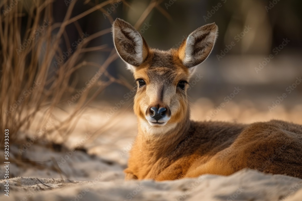 On the sand is an antelope. Generative AI On the sand is an antelope. Generative AI