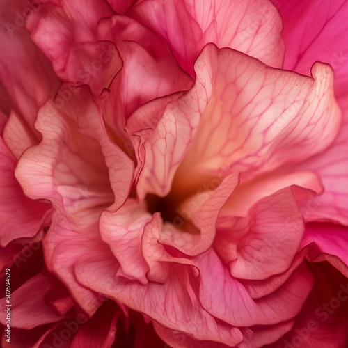 Hot pink peony flower petal closeup | macro