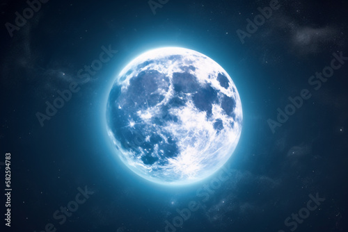 A full moon in the sky with clouds and stars Islamic background Ramadhan background made with generative AI