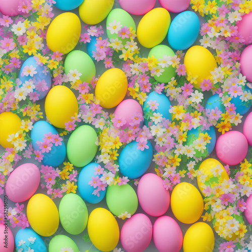 Colorful easter eggs vector graphic 