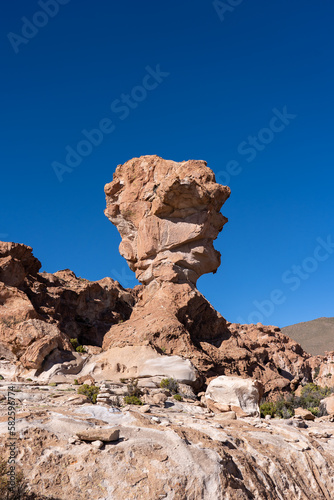 Copa del Mundo (World Cup) natural rock formation in Lost Italy (Italia Perdida), Bolivian altiplano.
