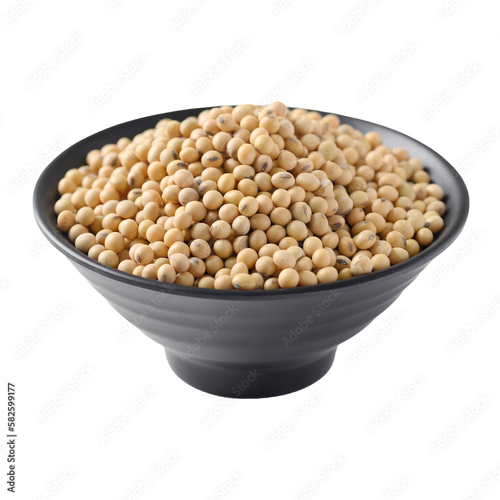 Soybean seeds in bowl, food ingredients high protein good for vegetarian and vegan Soybean seeds in bowl, food ingredients high protein good for vegetarian and vegan