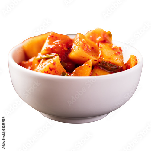 Kimchi radish, Korean homemade side dish food 