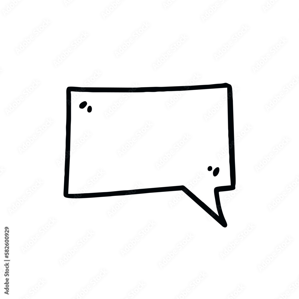 Vector Illustration of Hand drawn Bubble Chat in Doodle art style Vector Illustration of Hand drawn Bubble Chat in Doodle art style