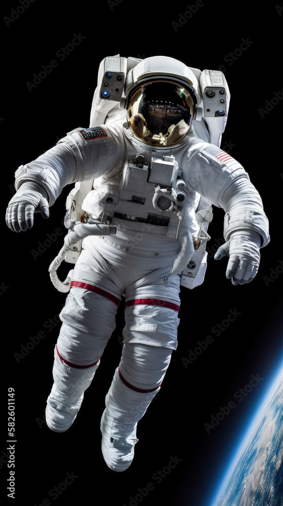 Astronaut in space, generative AI Astronaut in space, generative AI