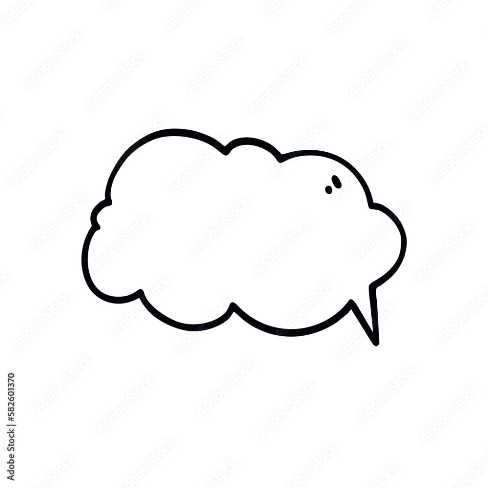 Vector Illustration of Hand drawn Bubble Chat in Doodle art style Vector Illustration of Hand drawn Bubble Chat in Doodle art style