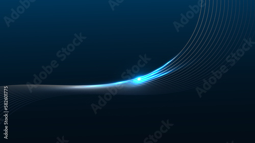 Abstract wavy lines elements on dark background.