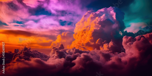 Colorful clouds, generative AI © ANICA TABACHUM