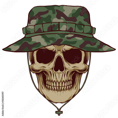 skull and army hat